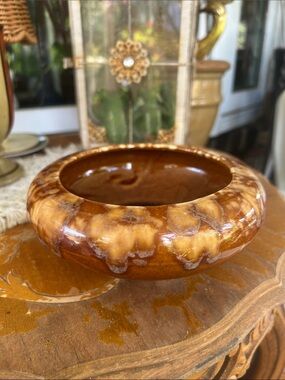 Vintage Brown Ceramic Planter